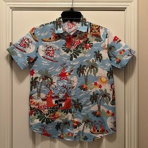 SSLR button down Christmas shirt